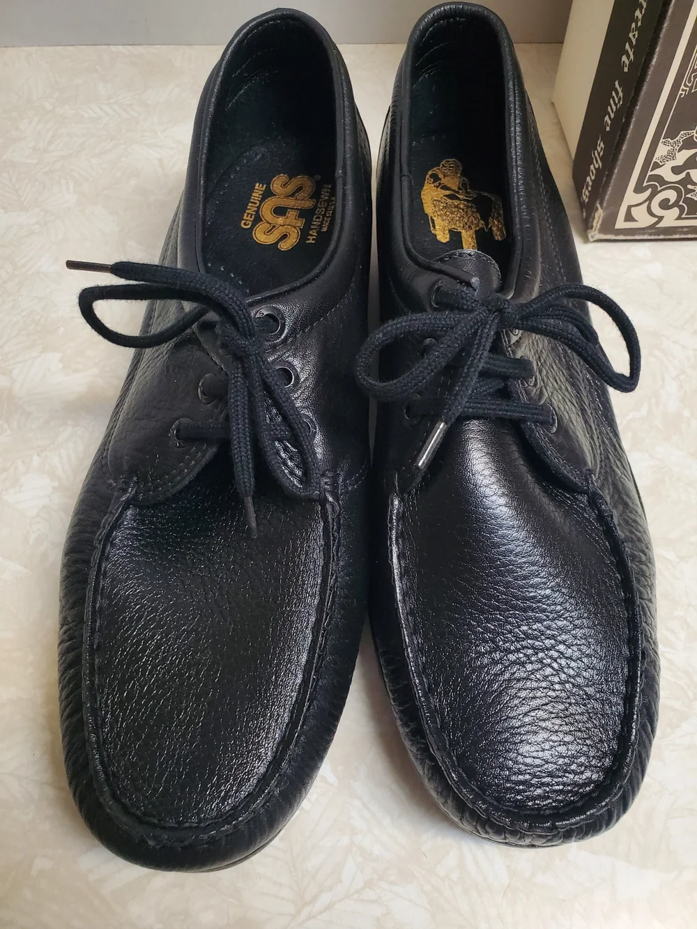 SAS Black Leather Amigo Walking Shoe USA